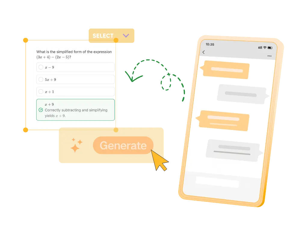 AI practice generator supports uploading PDF, PNG, JPG, TXT, and photo files to create practice questions.